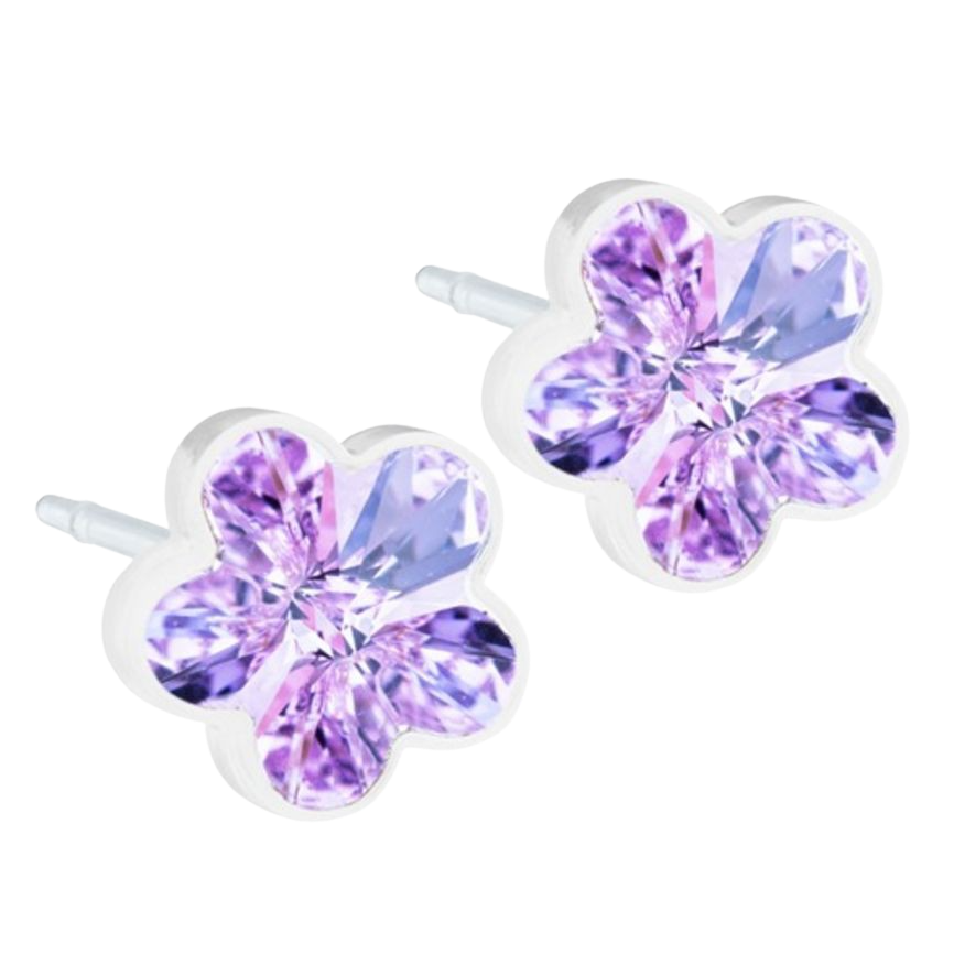 Blomdahl Örhängen MP Flower 6 mm Violet 1 par