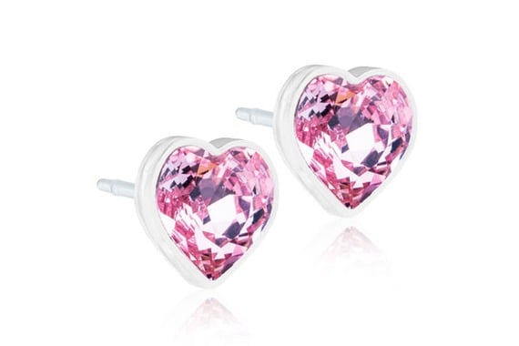 Blomdahl Örhängen MP Heart 6 mm Light Rose 1 par