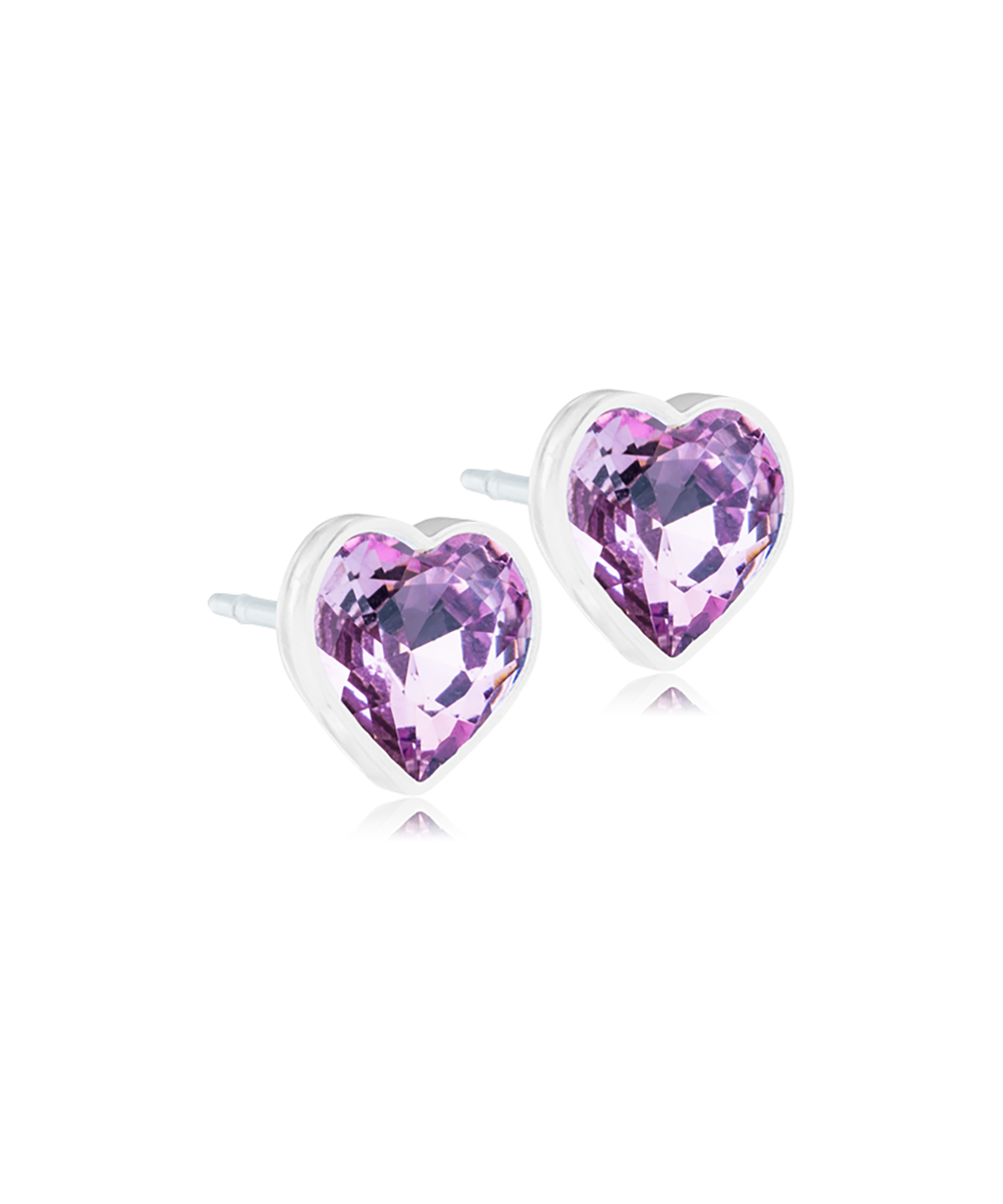 Blomdahl Örhänge MP Heart 6 mm Light Amethyst 1 par