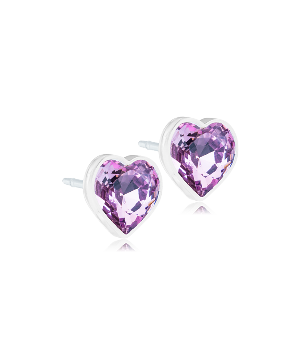 Blomdahl Örhänge MP Heart 6 mm Light Amethyst 1 par