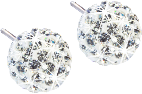 Blomdahl Örhängen NT Crystal Ball 6 mm White 1 par