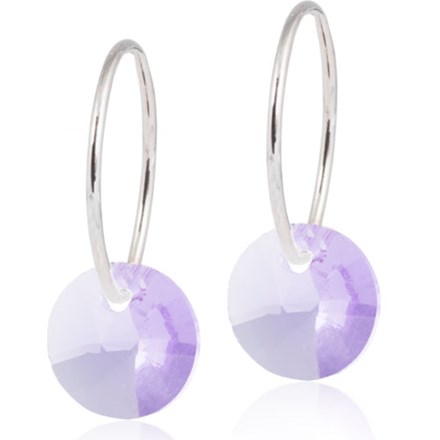 Blomdahl Örhängen NT Round 8 mm & Ring 14 mm VioIet 1 par