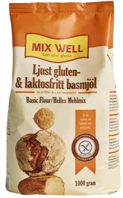 MixWell Ljust Gluten- & Laktosfritt Basmjöl 1000 g