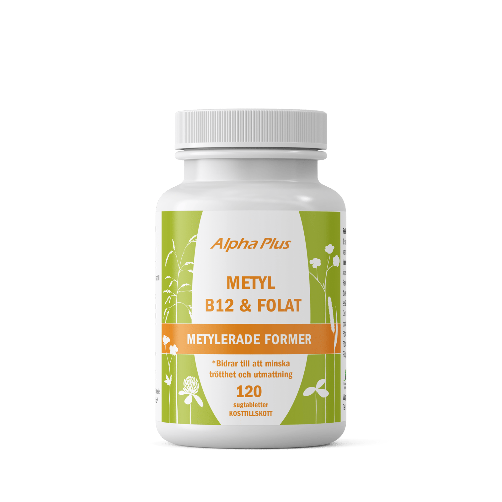 Alpha Plus Metyl B12 & Folat 120 sugtabletter