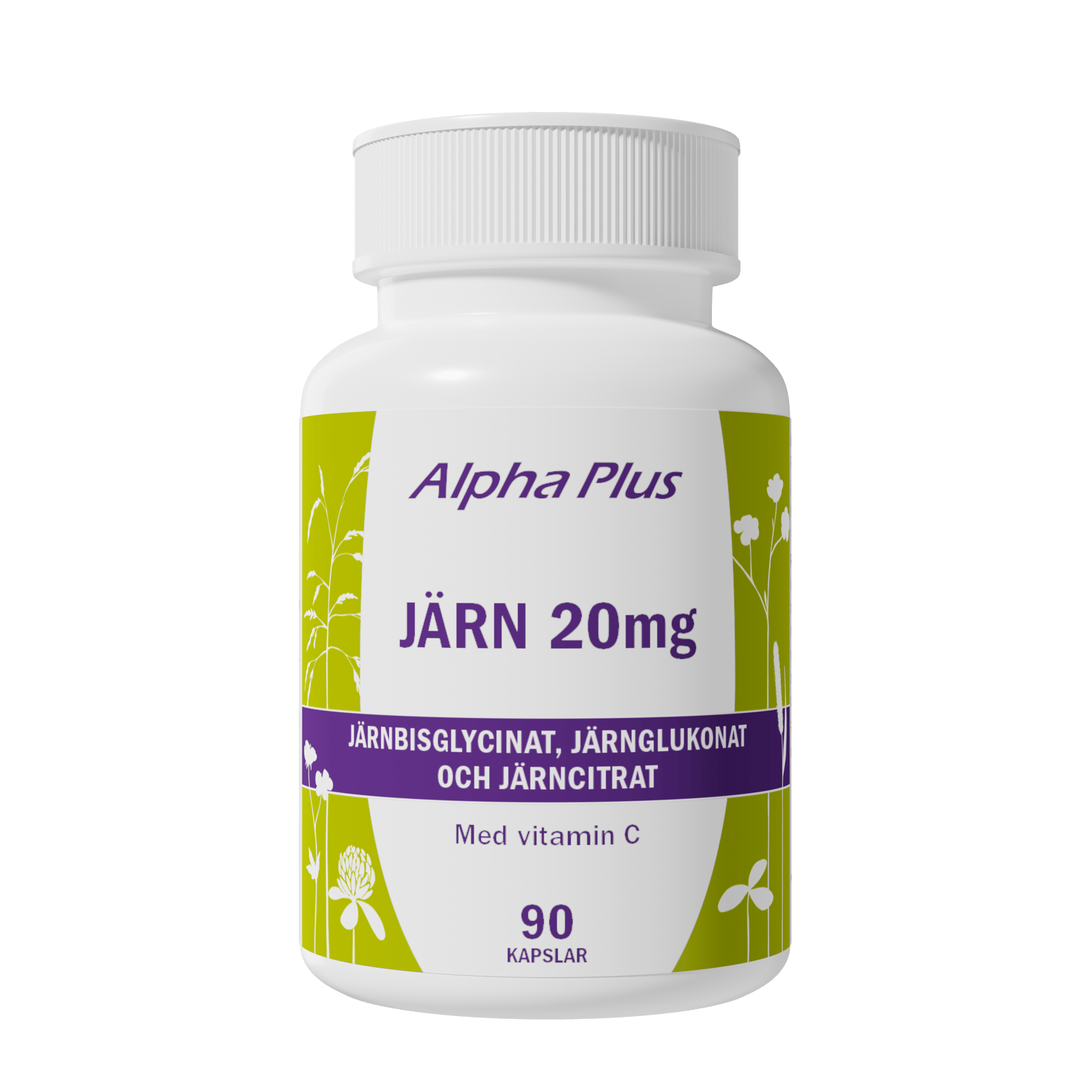 Alpha Plus Järn 20 mg 90 kapslar