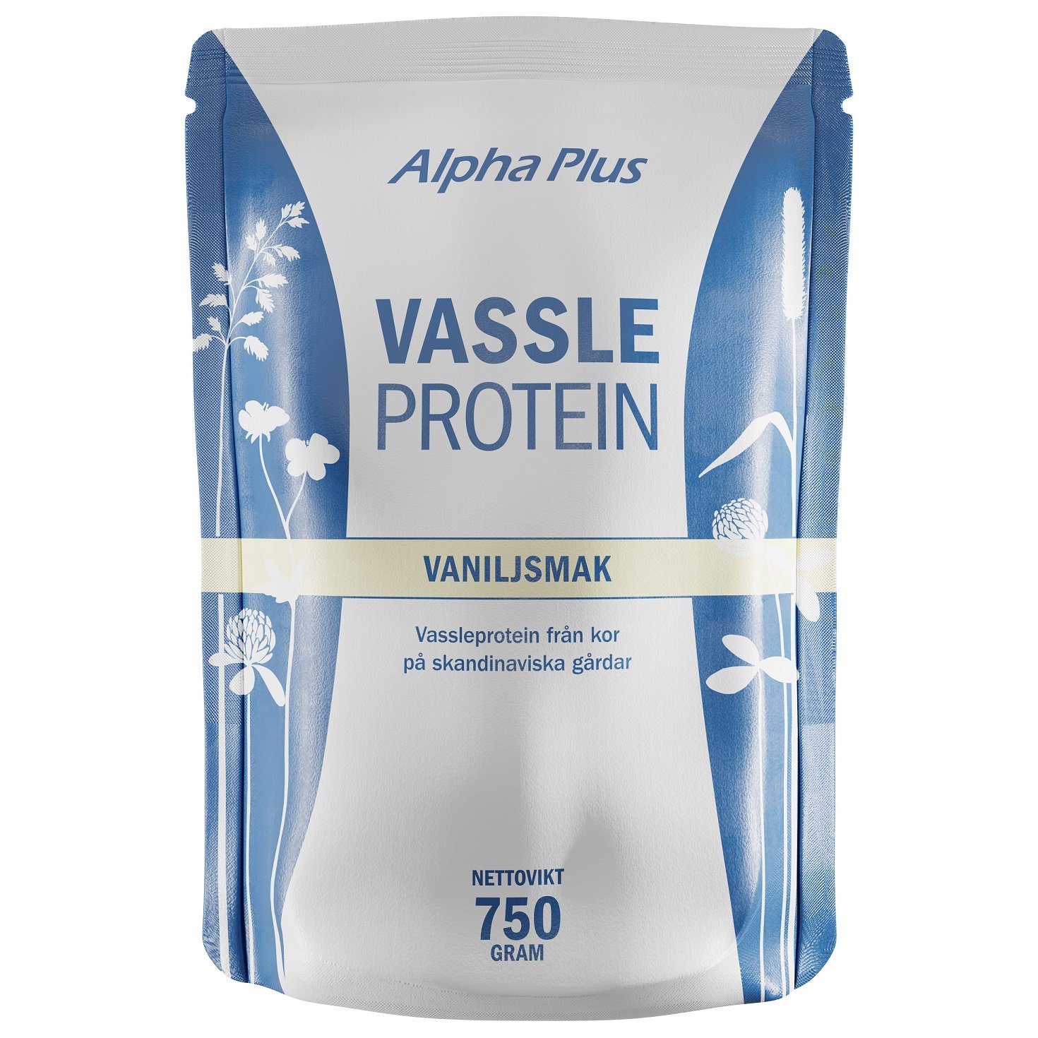 Alpha Plus Vassleprotein vaniljsmak 750 g