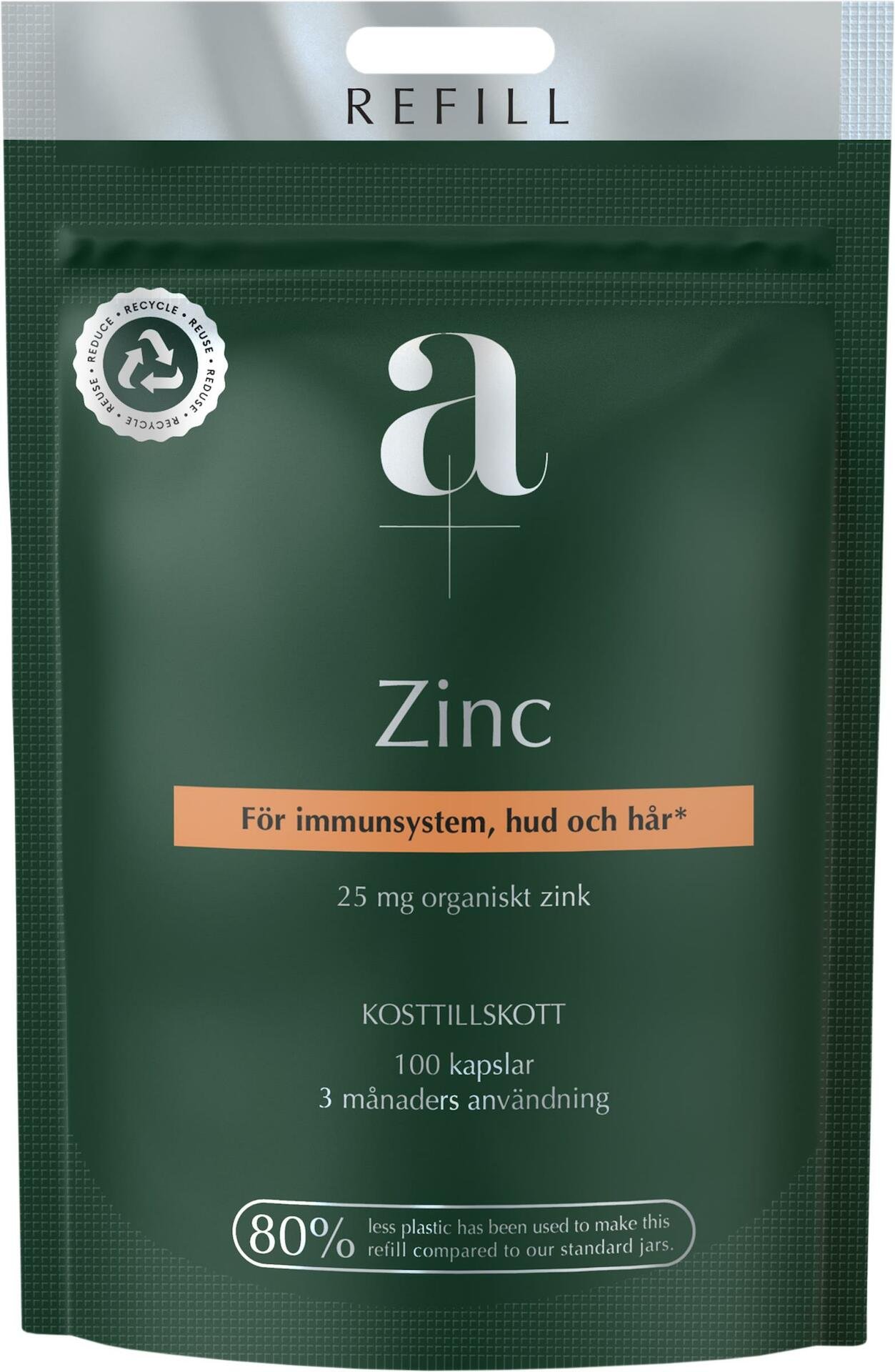 A+ Zinc Refill 100 kapslar