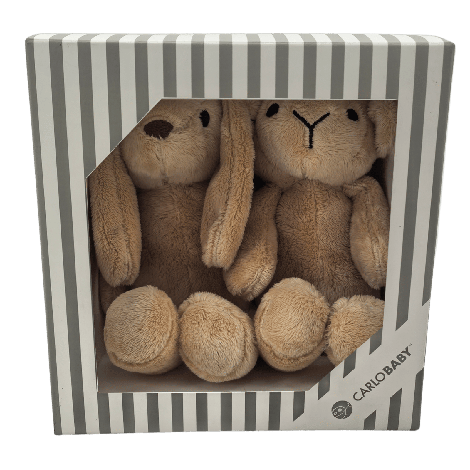 Carlo Baby Gift Set Med Brun Kanin & Lamm