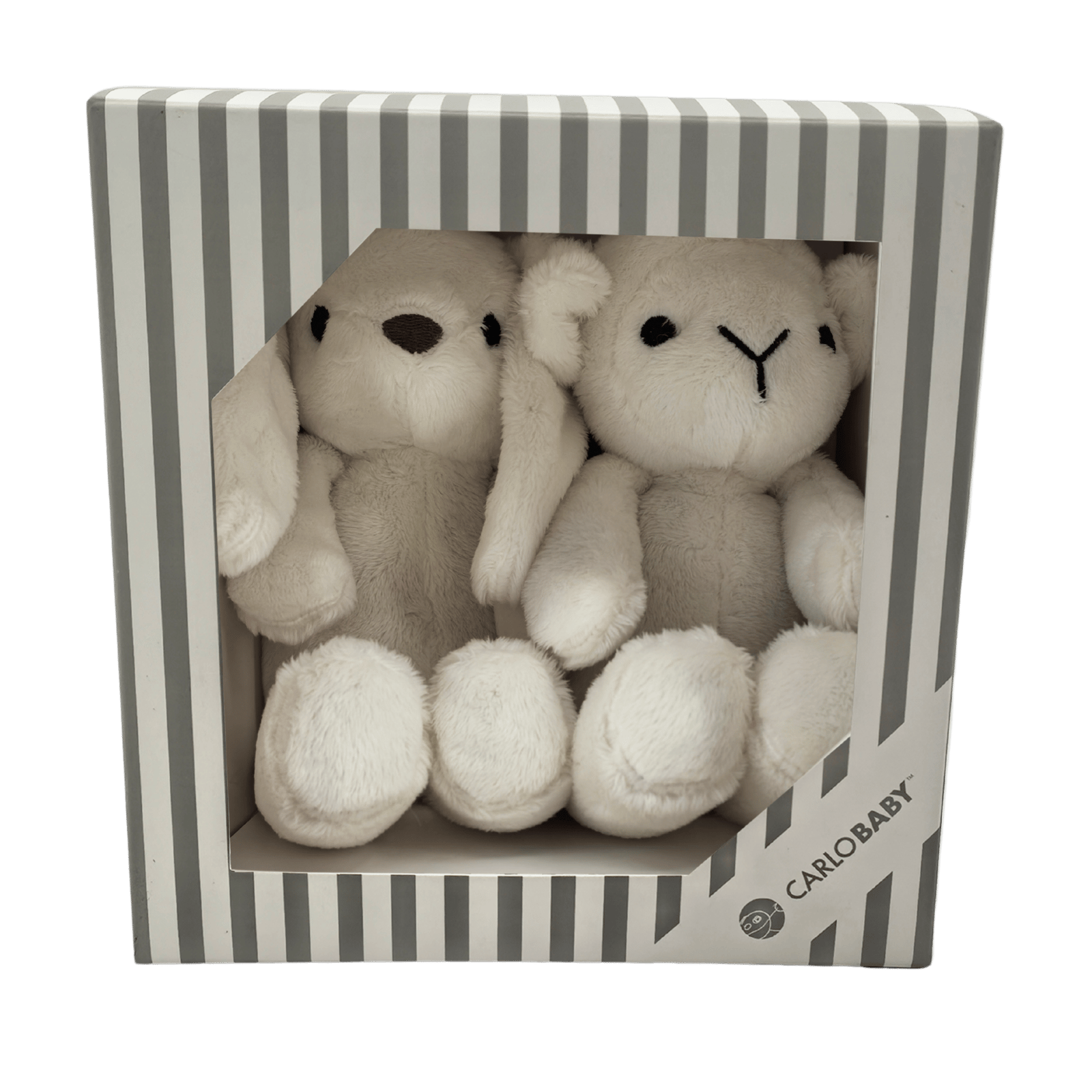 Carlo Baby Gift Set Med Vit Kanin & Lamm