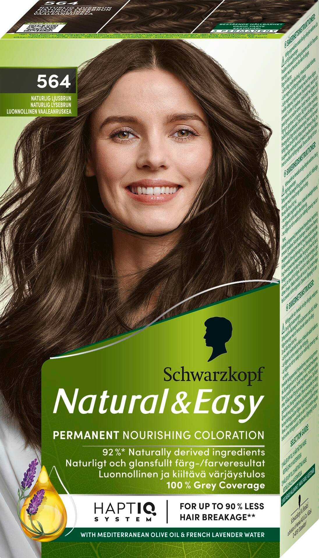 Schwarzkopf Natural & Easy Hårfärg 564 Naturlig Ljusbrun