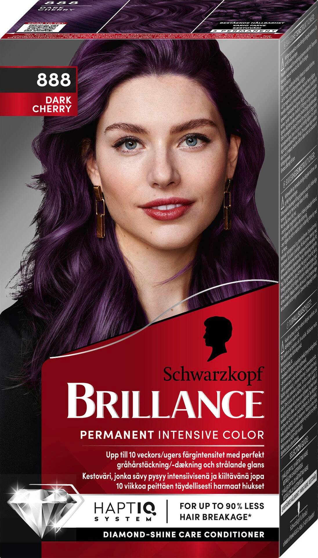 Schwarzkopf Brillance Hårfärg 888 Dark Cherry