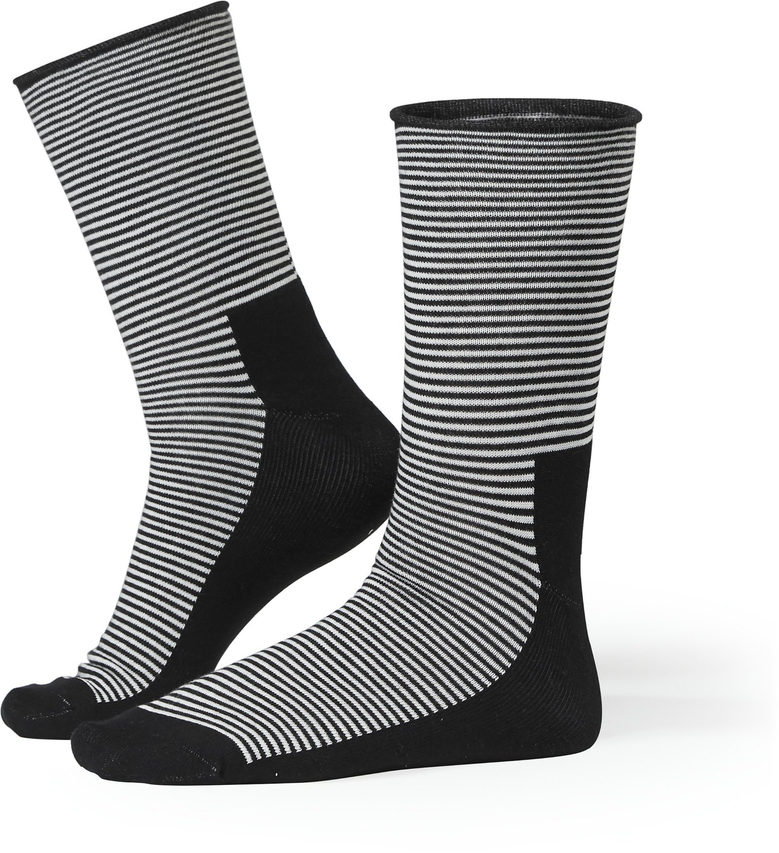 Life Wear Diabetikerstrumpa Bomull Svar/Vit Stl 37-39