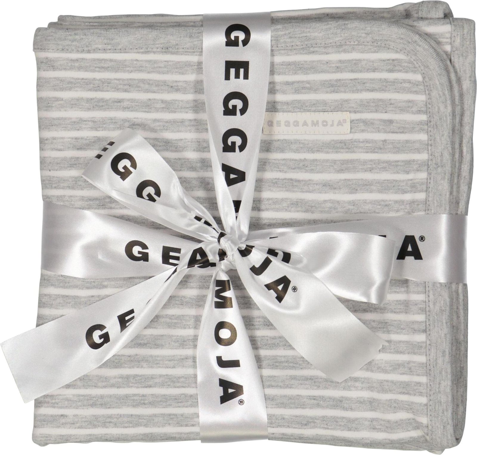 Geggamoja Babyfilt Bambu Classic Vit/Grå One Size