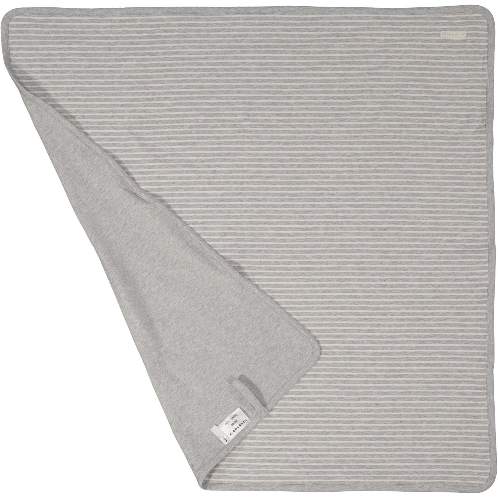 Geggamoja Babyfilt Bambu Classic Vit/Grå One Size