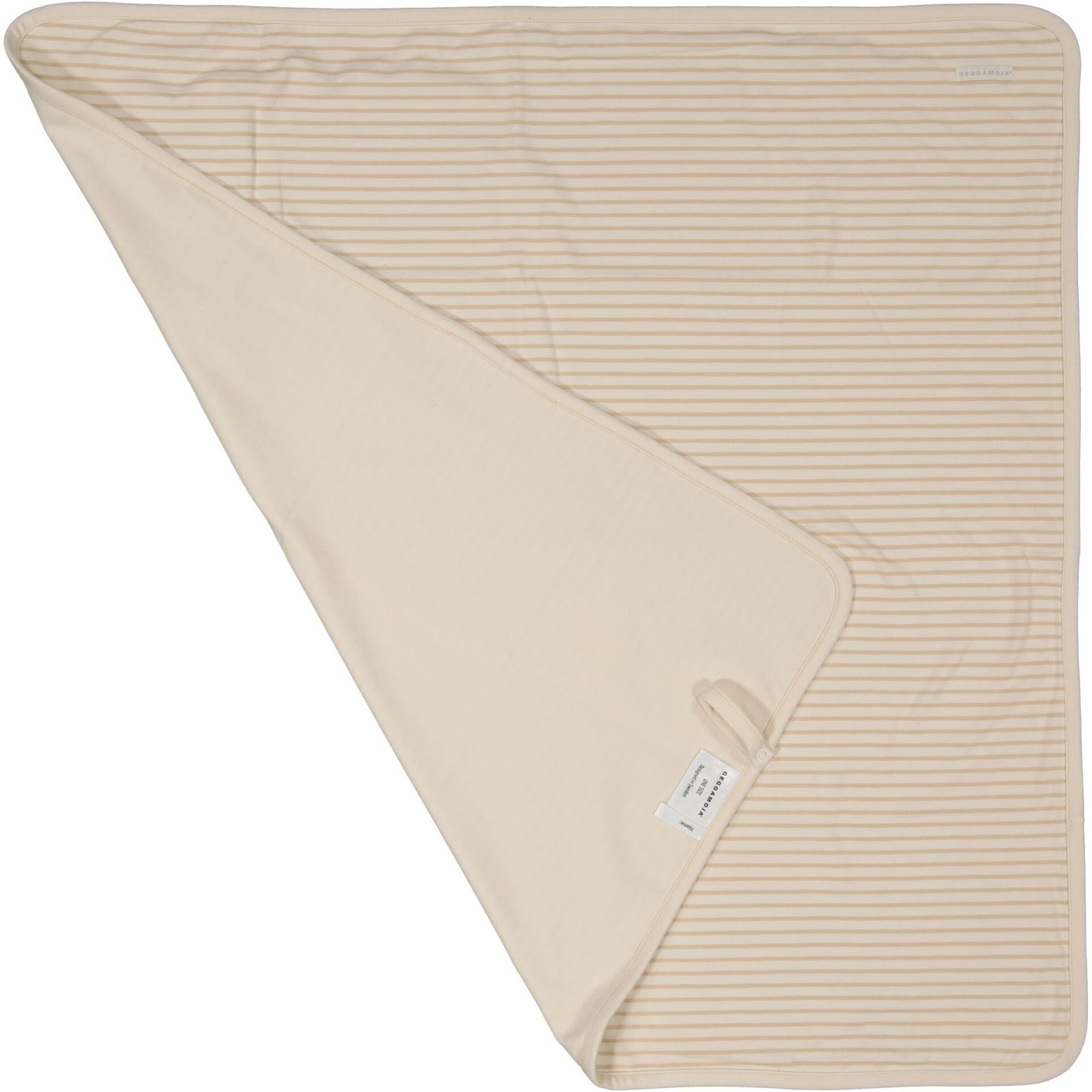 Geggamoja Babyfilt Bambu Classic Vit/Beige One Size