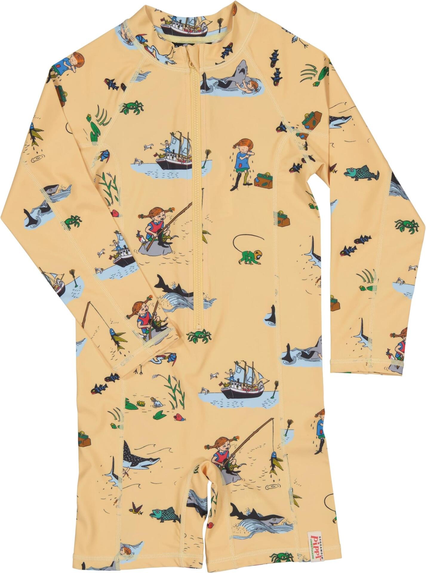 Geggamoja UV-Dräkt Pippi Långstrump Gul Stl 74/80