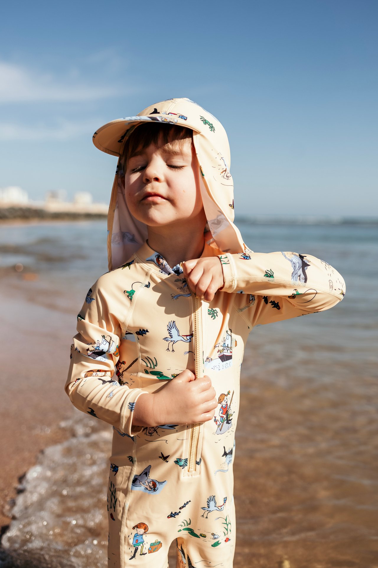 Geggamoja UV-Dräkt Pippi Långstrump Gul Stl 122/128