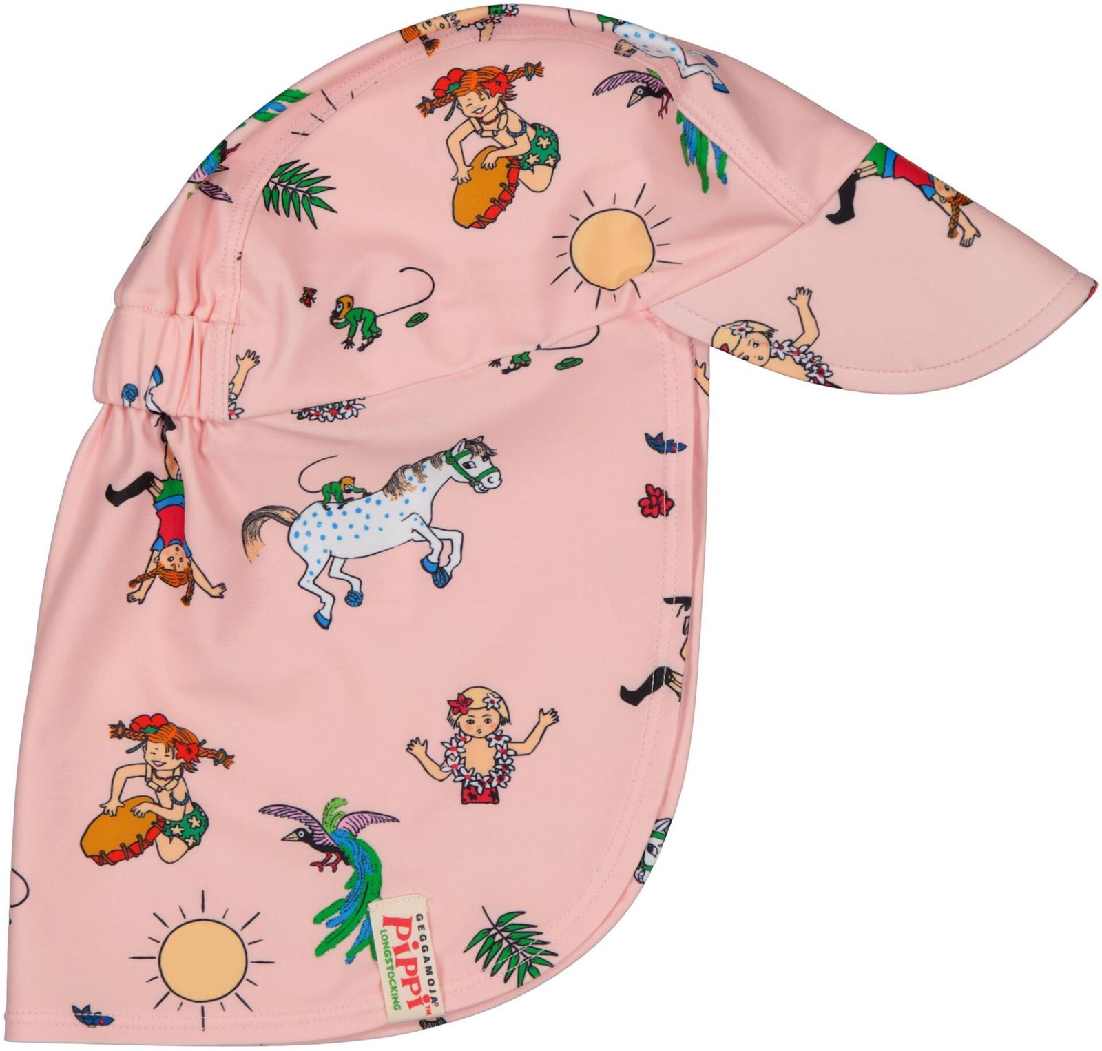 Geggamoja UV-Keps Pippi Långstrump Rosa  10m-2år