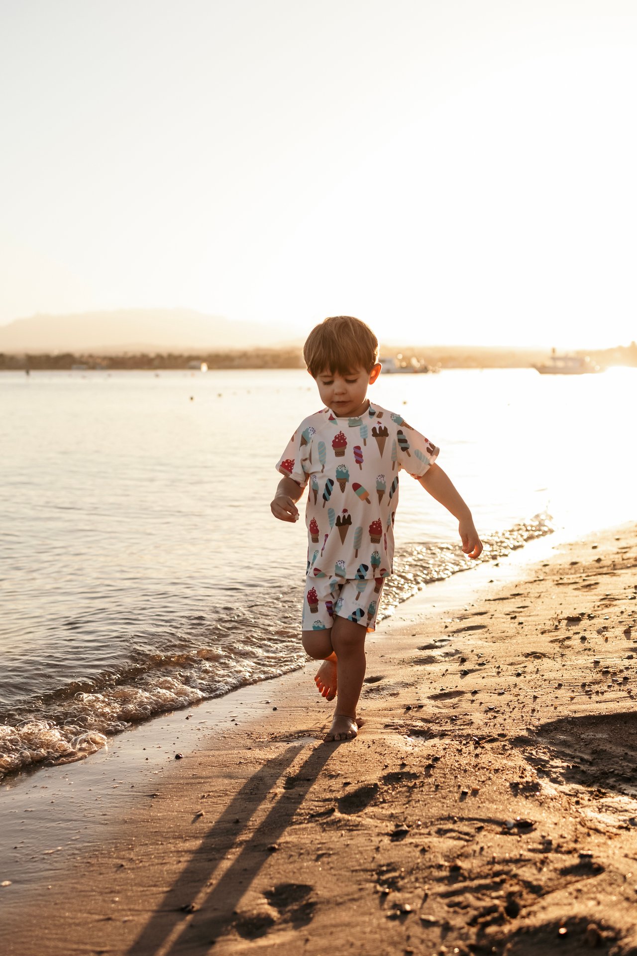 Geggamoja UV-Dräkt Beige Glassar Stl 86/92