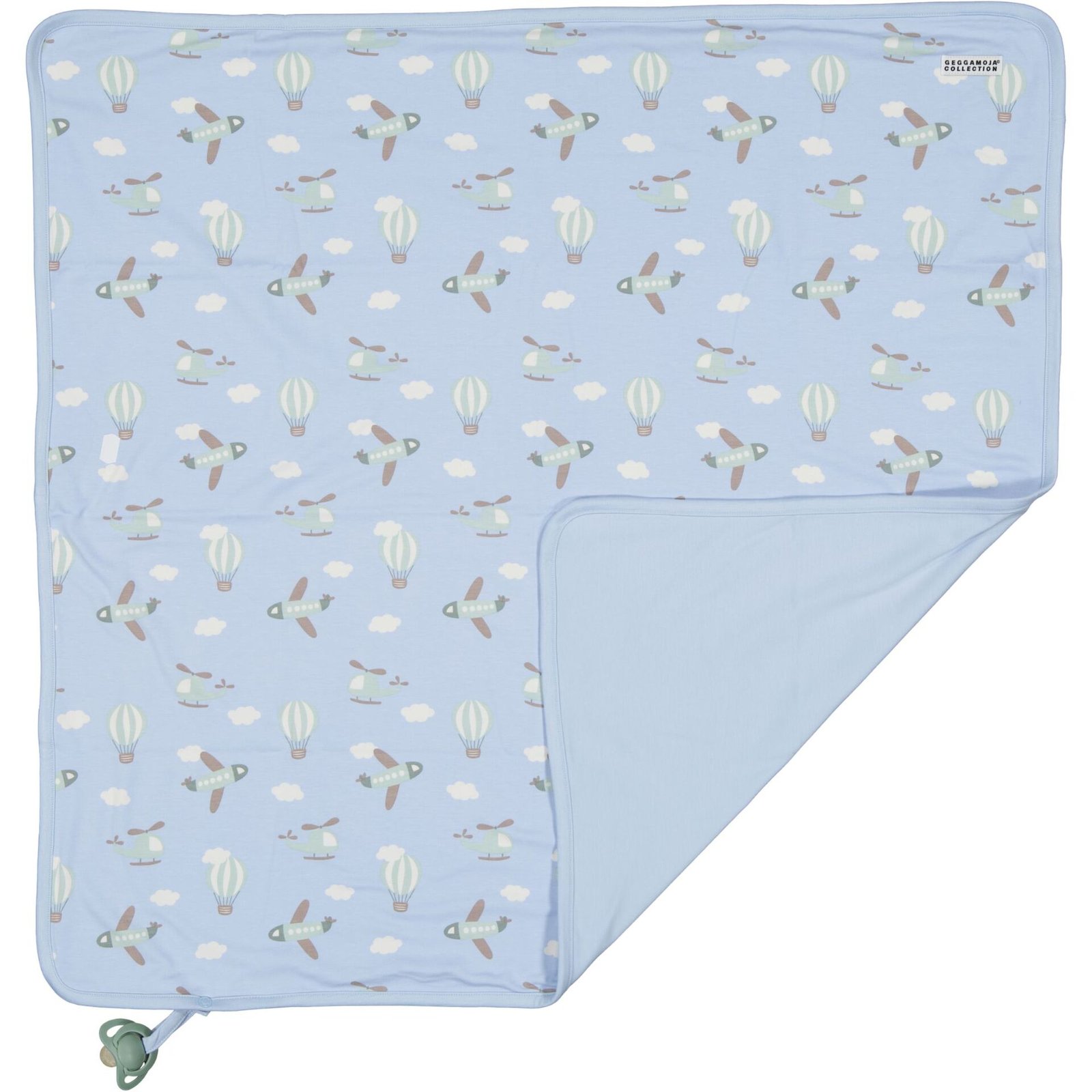 Geggamoja Babyfilt Bambu Blue Flyers One Size 1 st