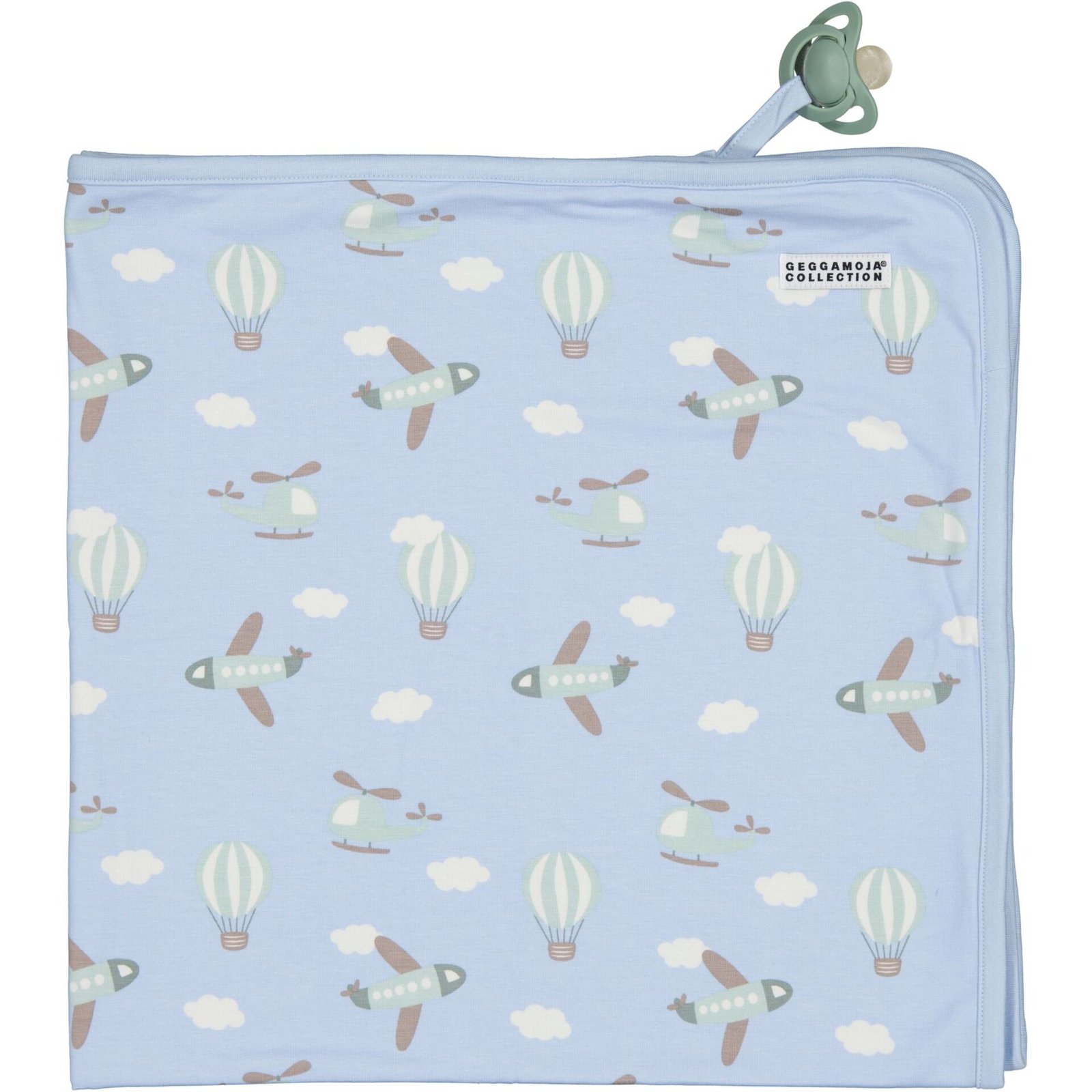 Geggamoja Babyfilt Bambu Blue Flyers One Size 1 st