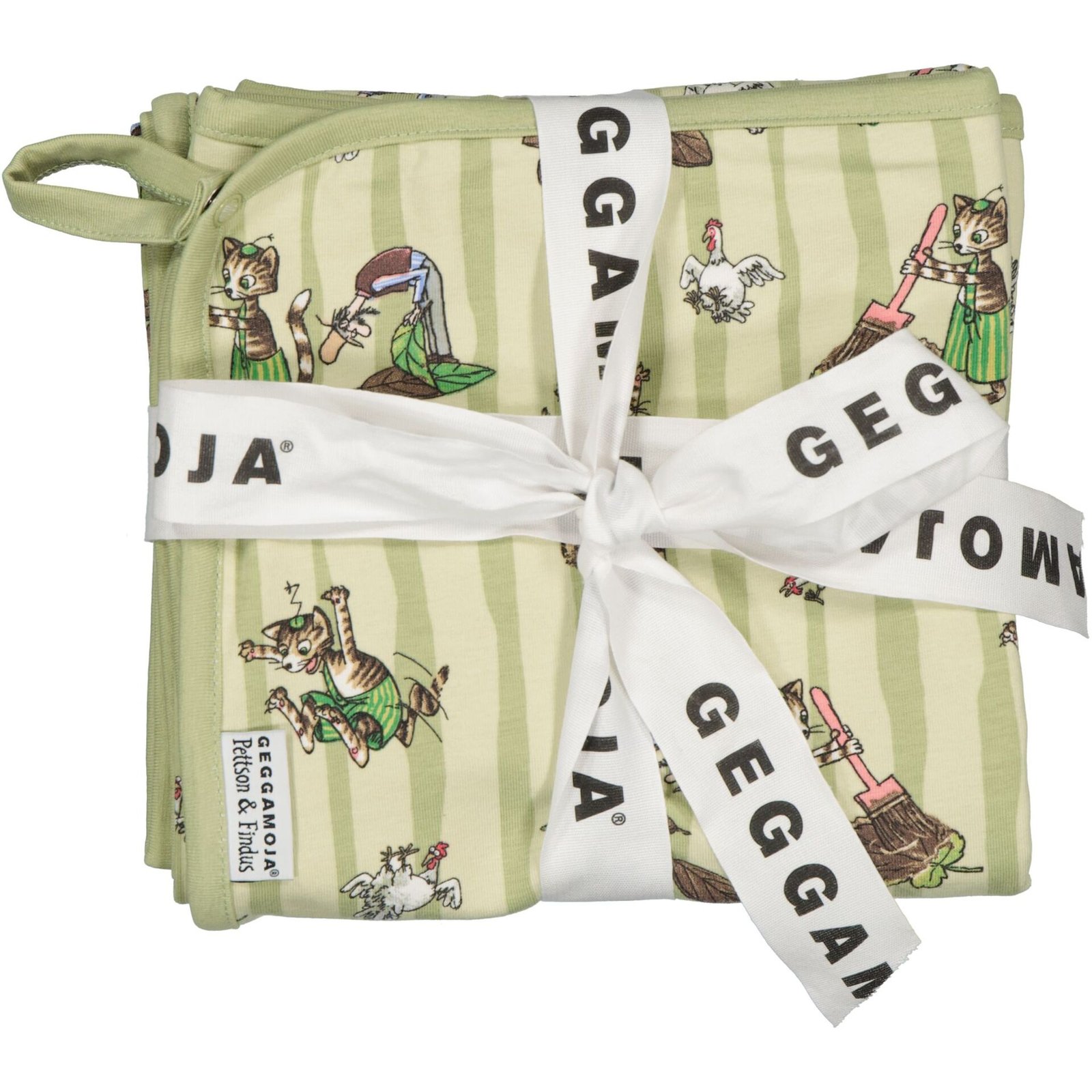 Geggamoja Babyfilt Pettson & Findus Mossgrön One Size 1 st