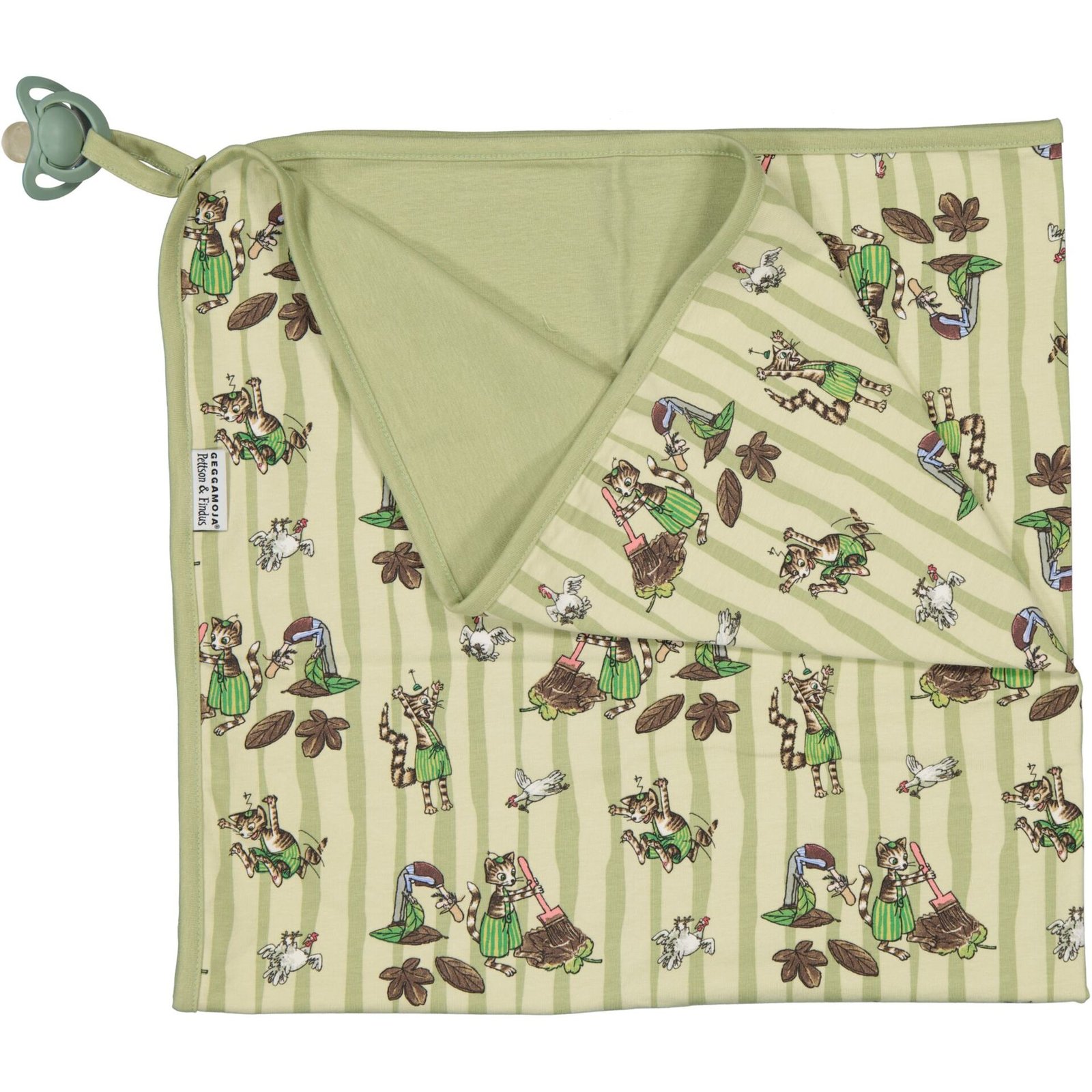 Geggamoja Babyfilt Pettson & Findus Mossgrön One Size 1 st