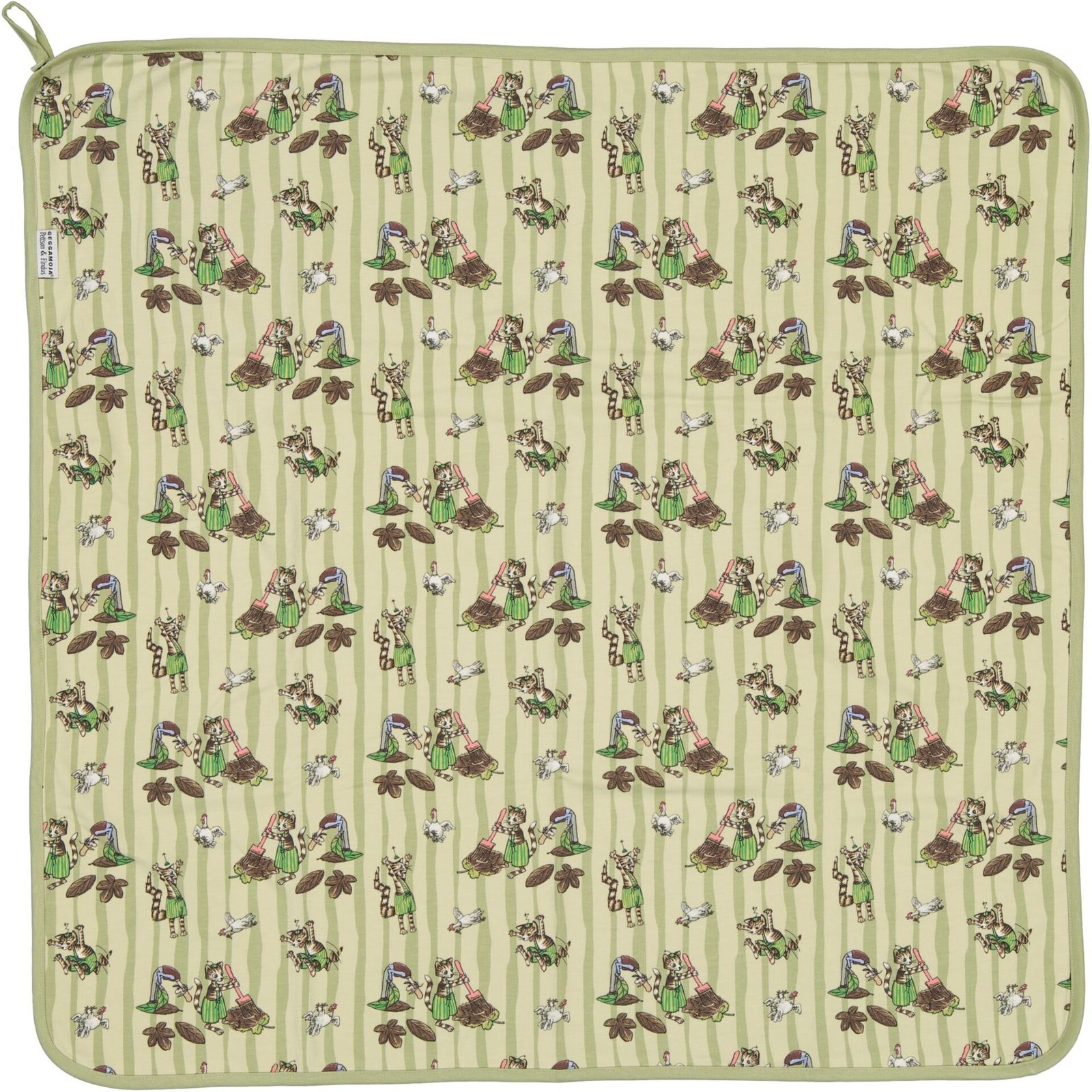 Geggamoja Babyfilt Pettson & Findus Mossgrön One Size 1 st