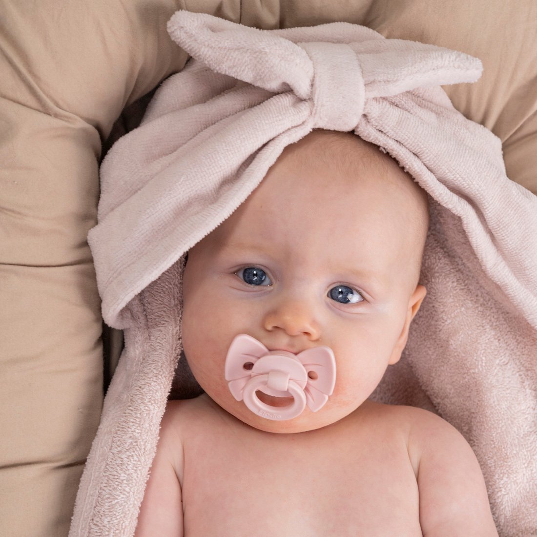 Elodie Binky Bow Napp +3m Misty Pink