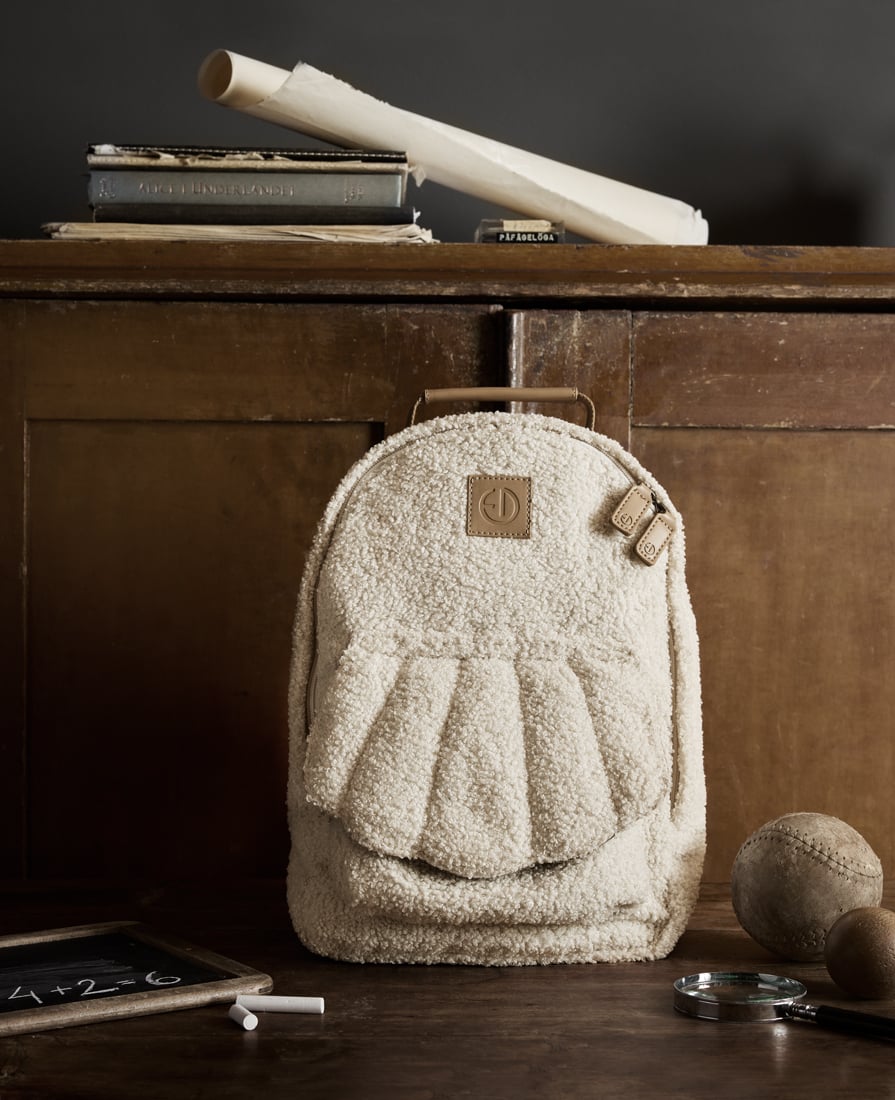 Elodie BackPack Midi White Boucle