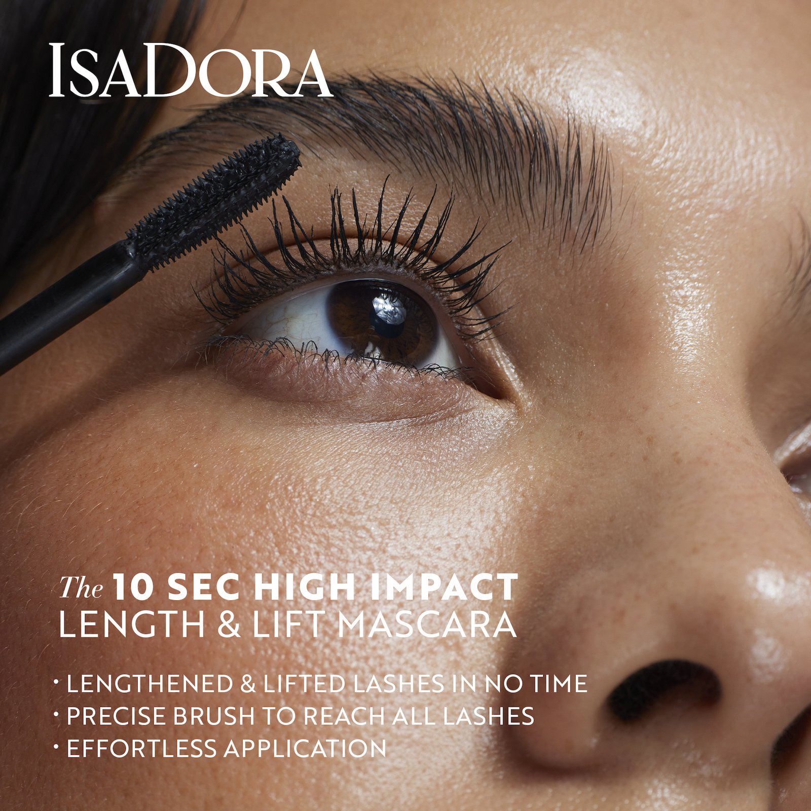 IsaDora 10 Sec High Imp Length & Lift Mascara 01 Black 9 ml