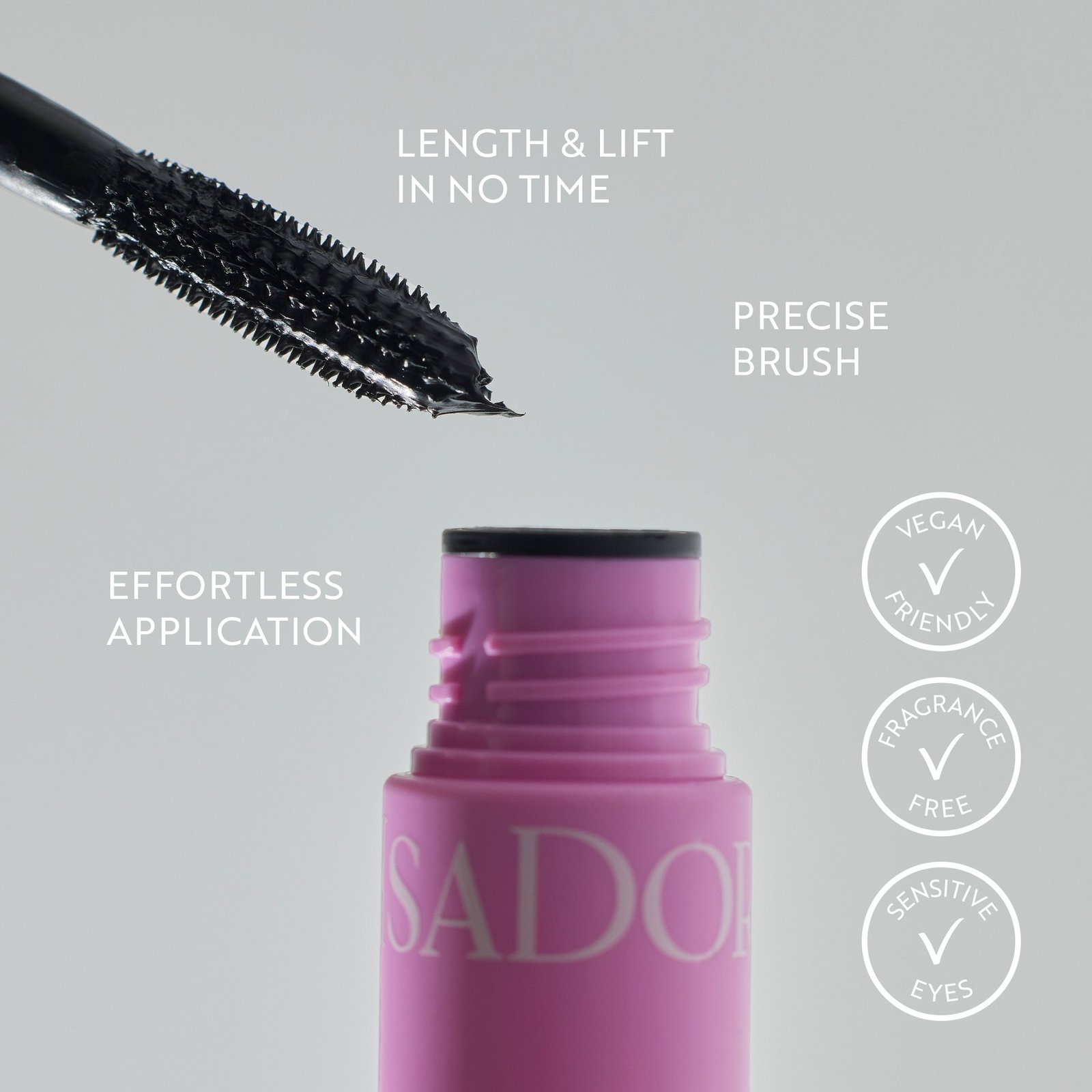 IsaDora 10 Sec High Imp Length & Lift Mascara 01 Black 9 ml