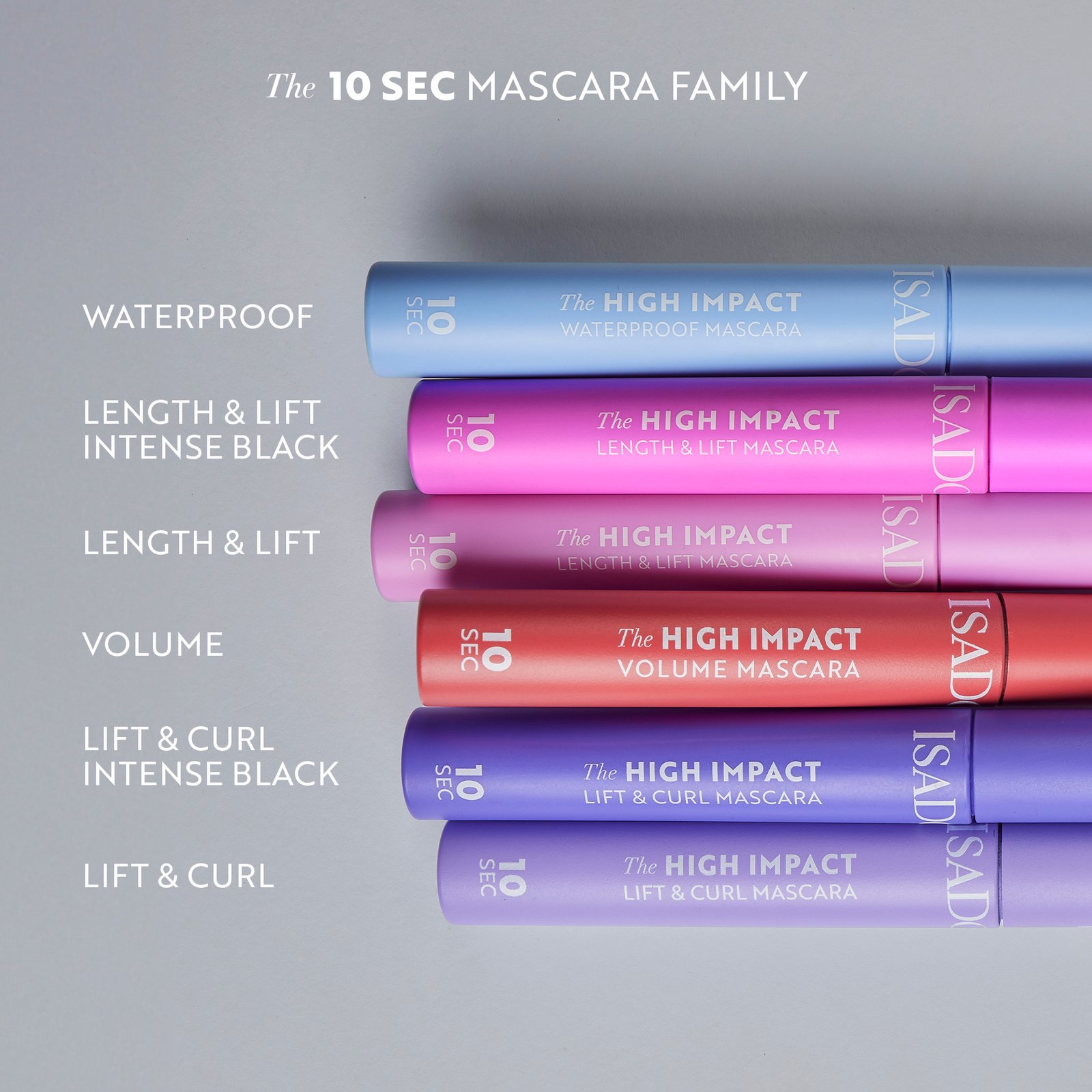 IsaDora 10 Sec High Imp Length & Lift Mascara 01 Black 9 ml