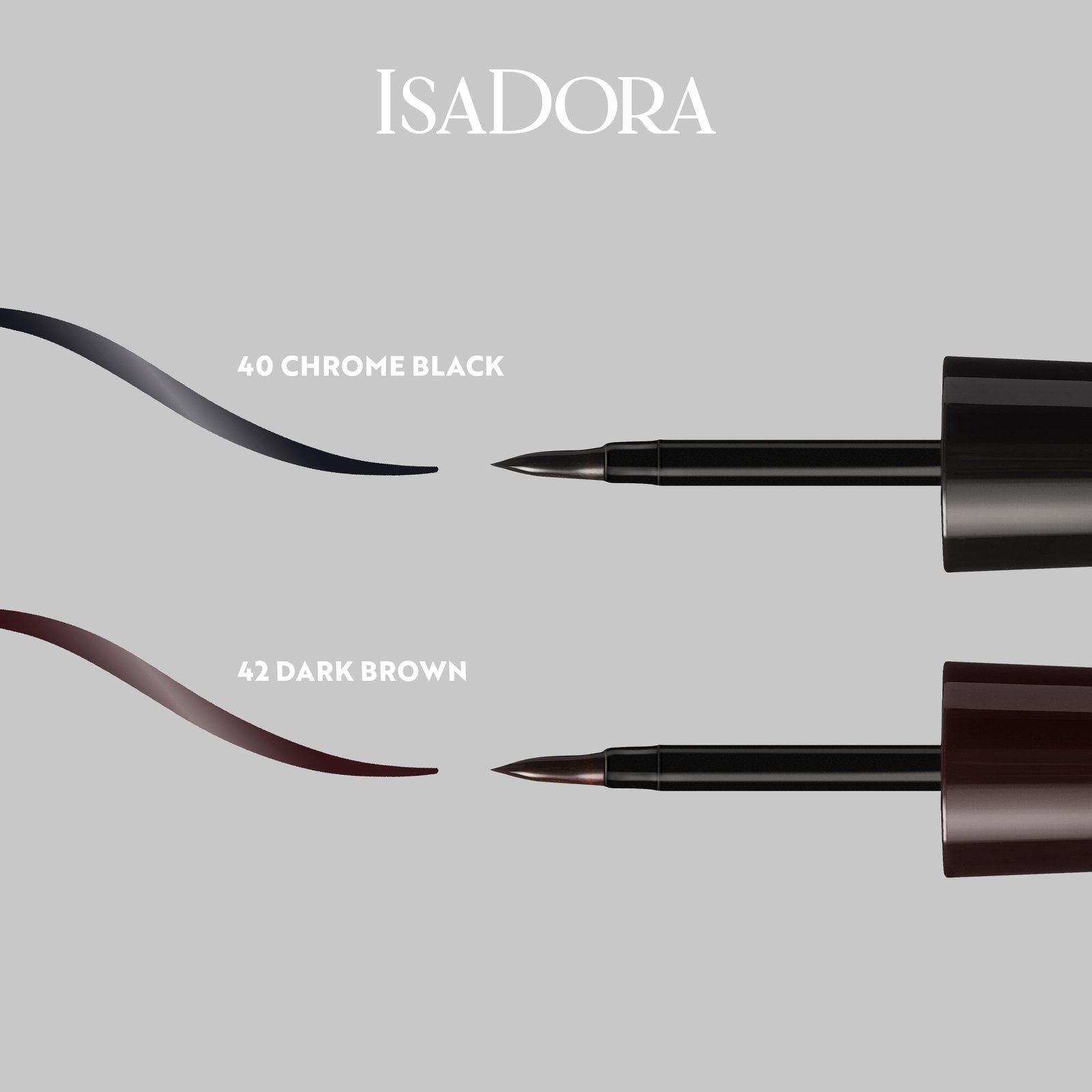 IsaDora Glossy Eyeliner 42 Dark Brown 2,5 ml