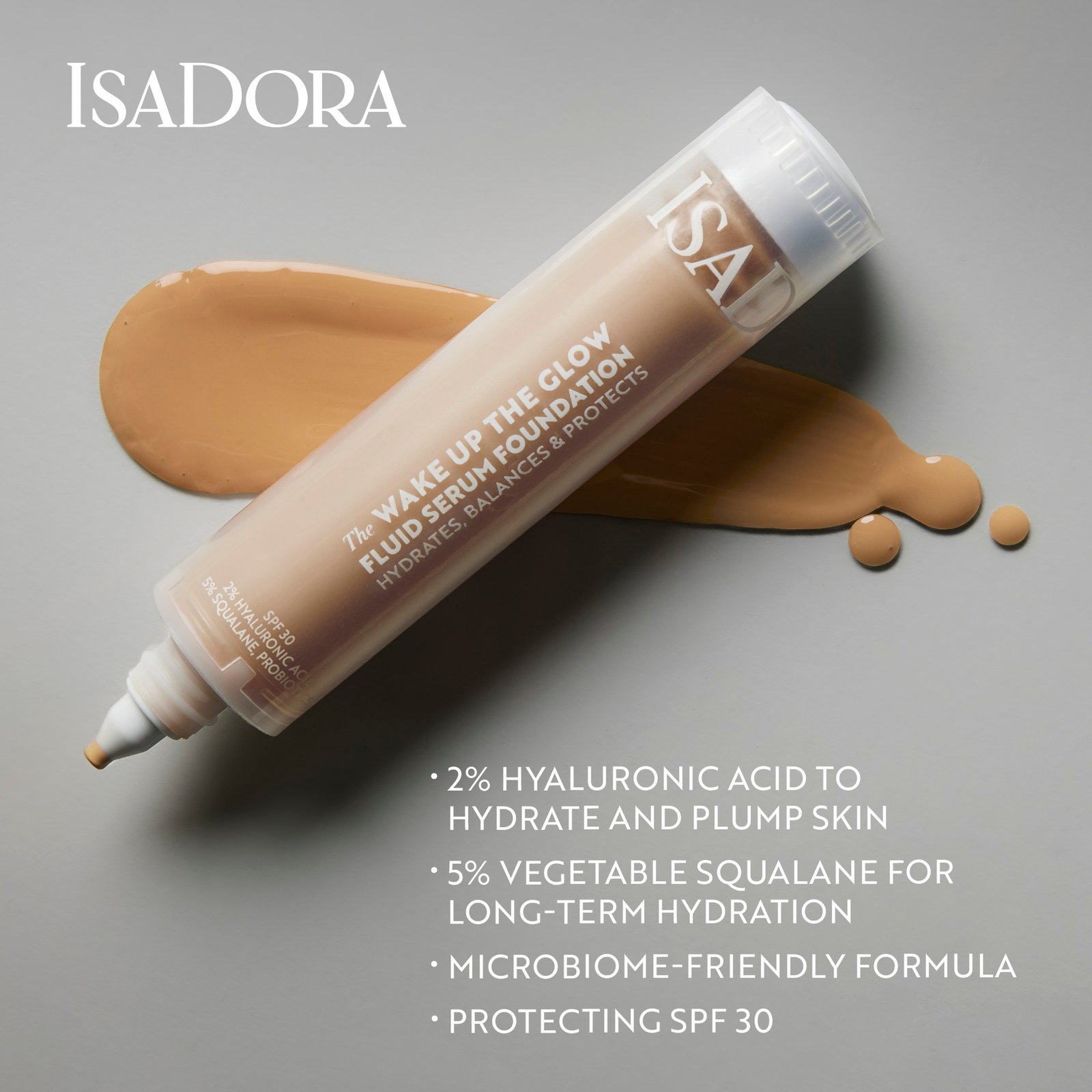 IsaDora Wake Up the Glow Fluid Serum Foundation 3N  30 ml