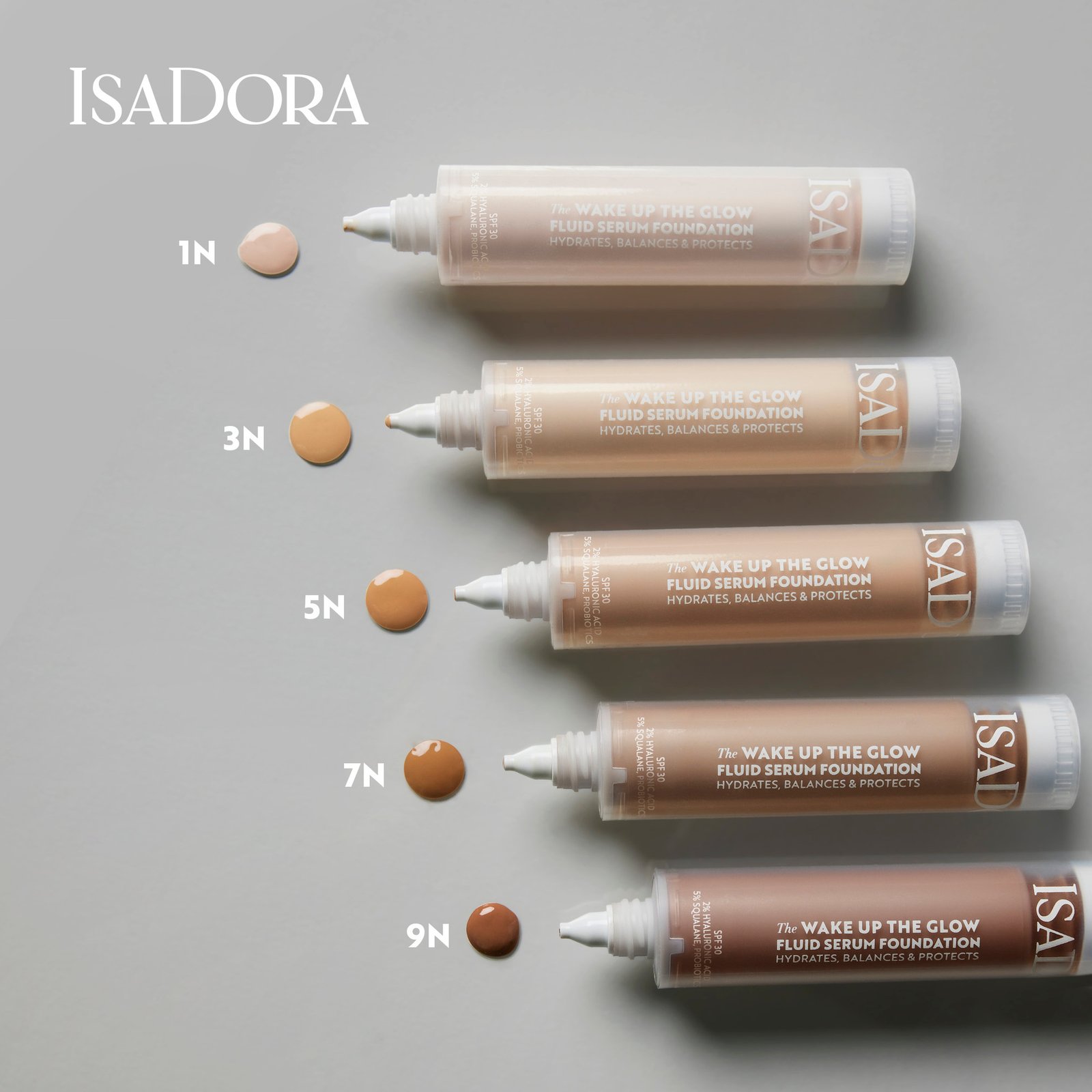 IsaDora Wake Up the Glow Fluid Serum Foundation 3N  30 ml