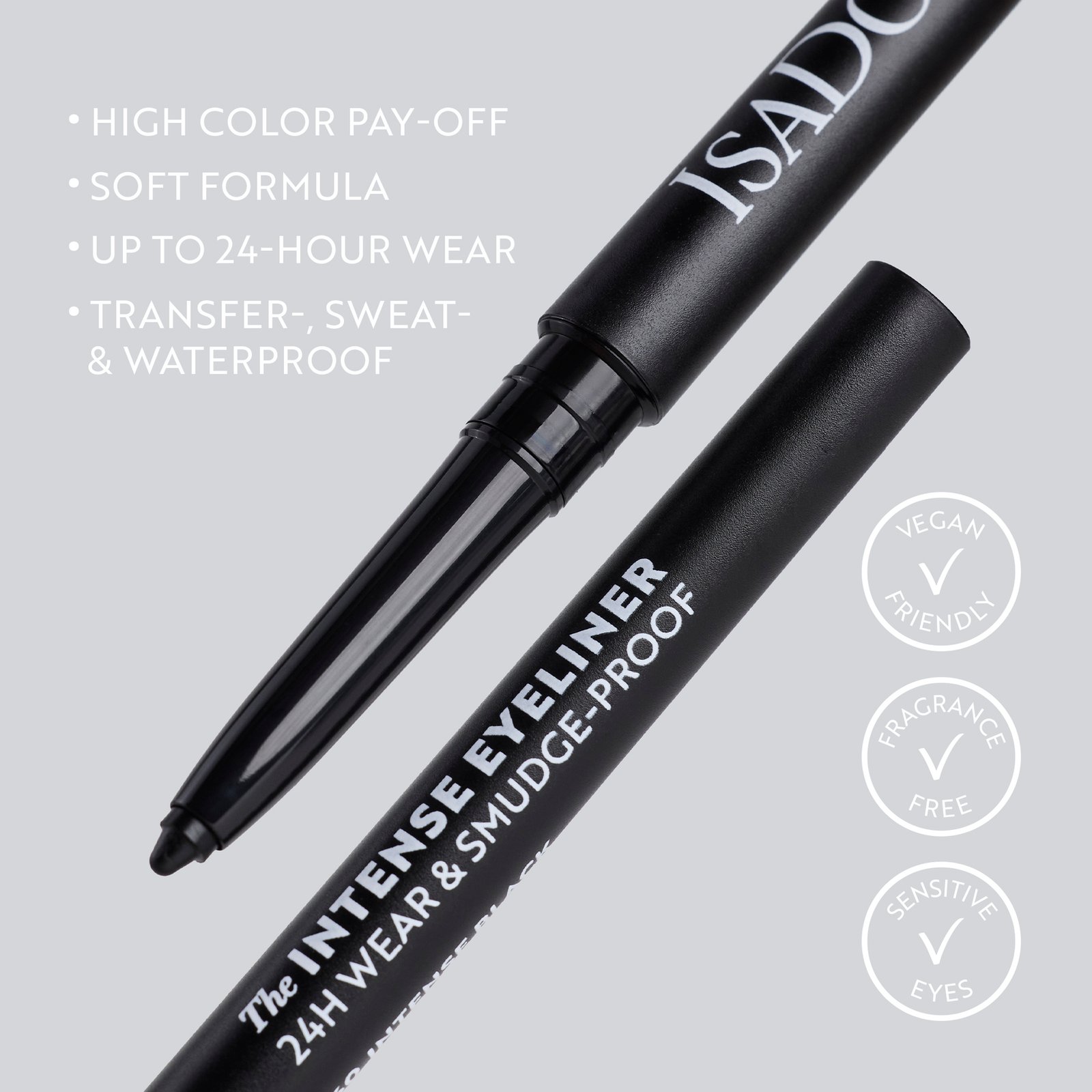 Isadora The Intense Eyeliner 24H Wear & Smudge-proof 61 Black Brown