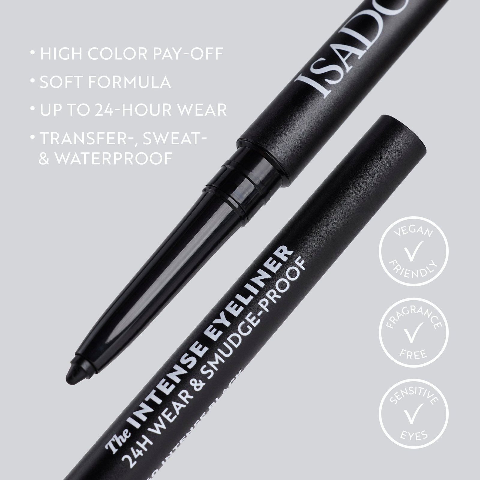 Isadora The Intense Eyeliner 24H Wear & Smudge-proof 61 Black Brown
