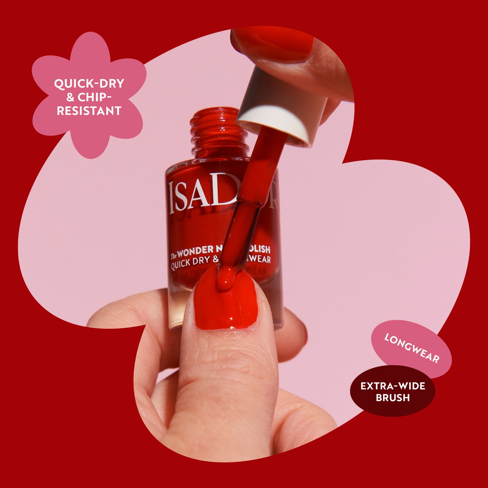 Isadora The Wonder Nail Polish Quick dry & Longwear 181 Raspberry Sorbet