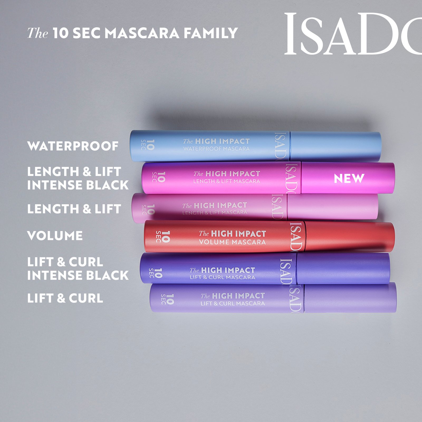Isadora The 10 Sec High Impact Length & Lift Mascara 02 Intense Black