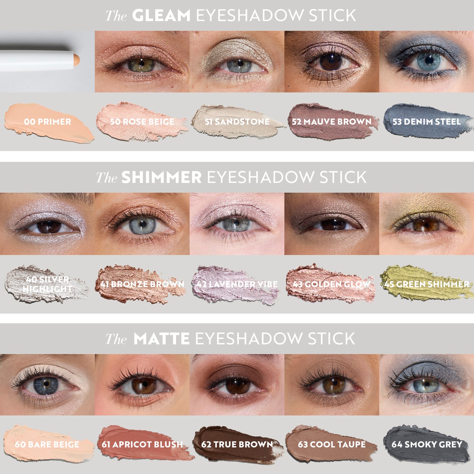 Isadora The Gleam Eyeshadow Stick Longwear & Water-Resistant 52 Mauve Brown