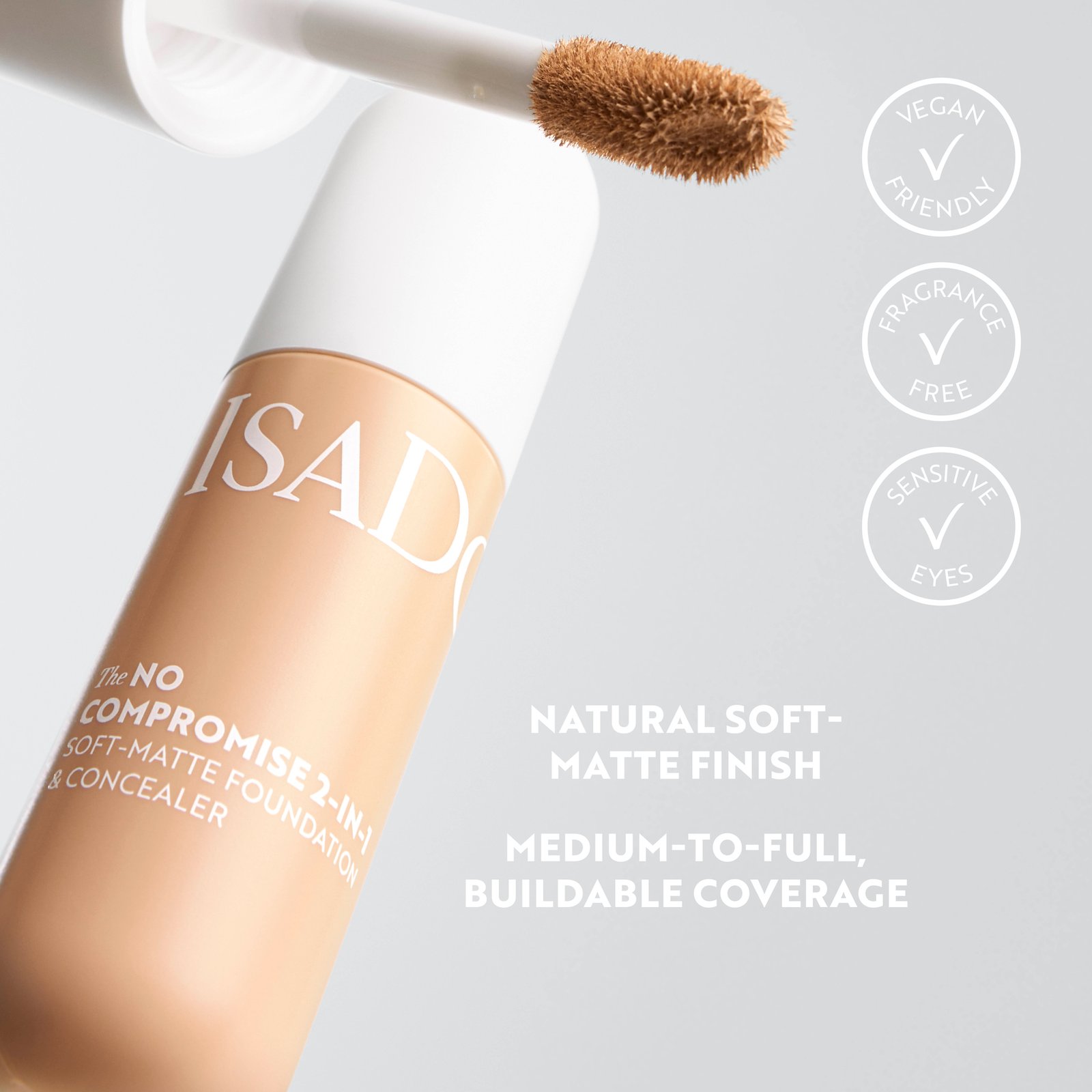 Isadora The No Compromise 2-in-1 Soft-Matte Foundation & Concealer 10N Neutral