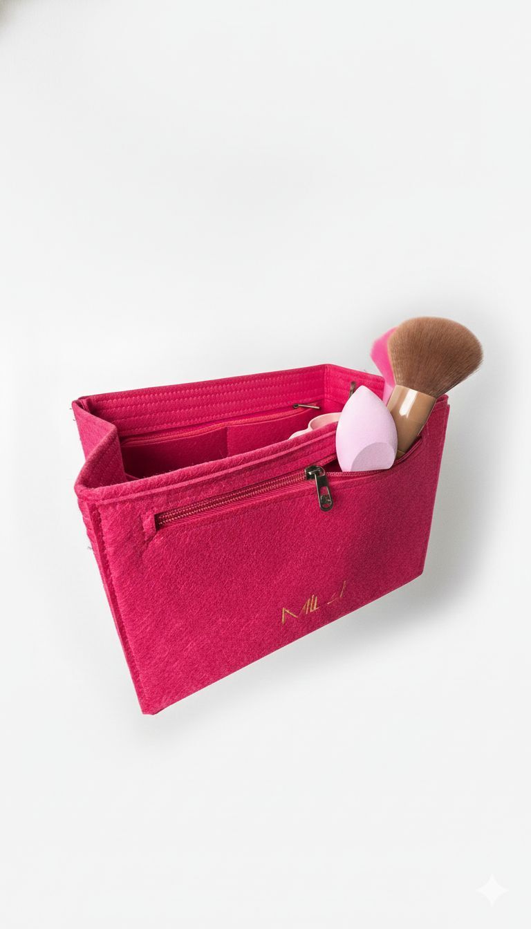MILI Cosmetics Beauty Storage Filt Bag Pink