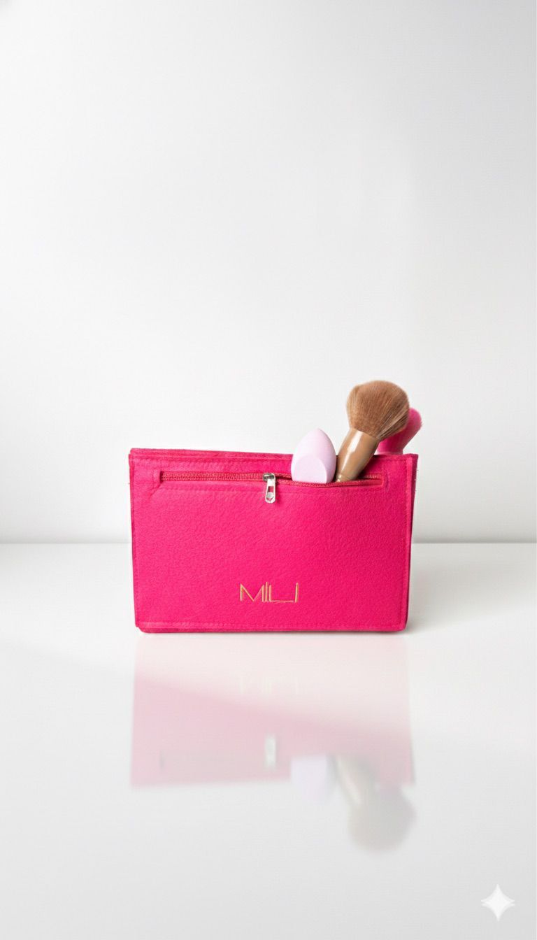 MILI Cosmetics Beauty Storage Filt Bag Pink