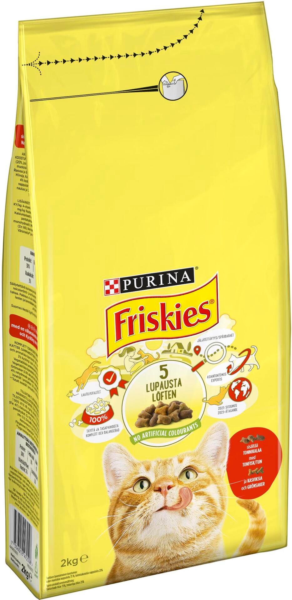Purina Friskies Torrfoder Oxkött, Lever & Grönsaker 2 Kg