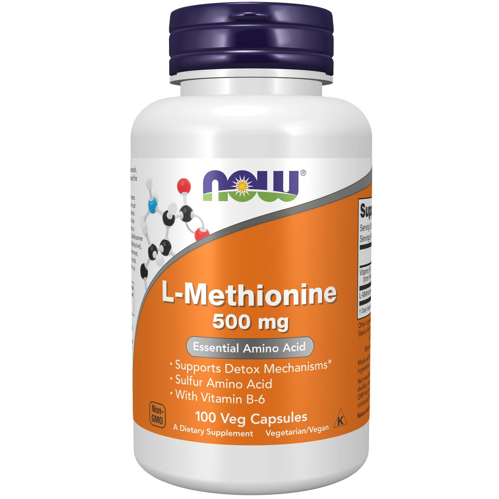 NOW L-Methionine 500mg 100 kapslar