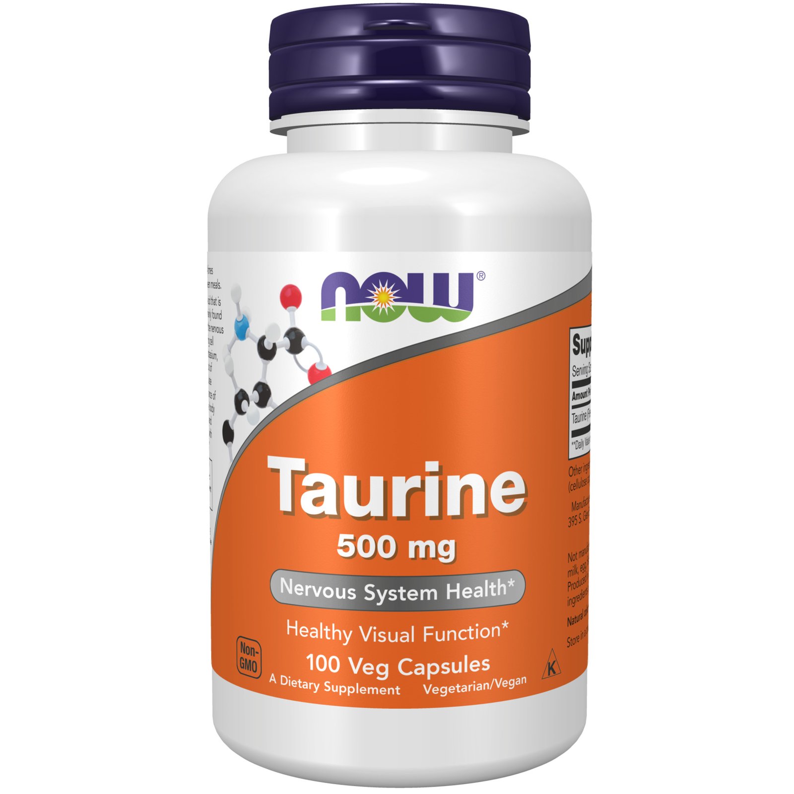 NOW Taurine 500mg 100 kapslar