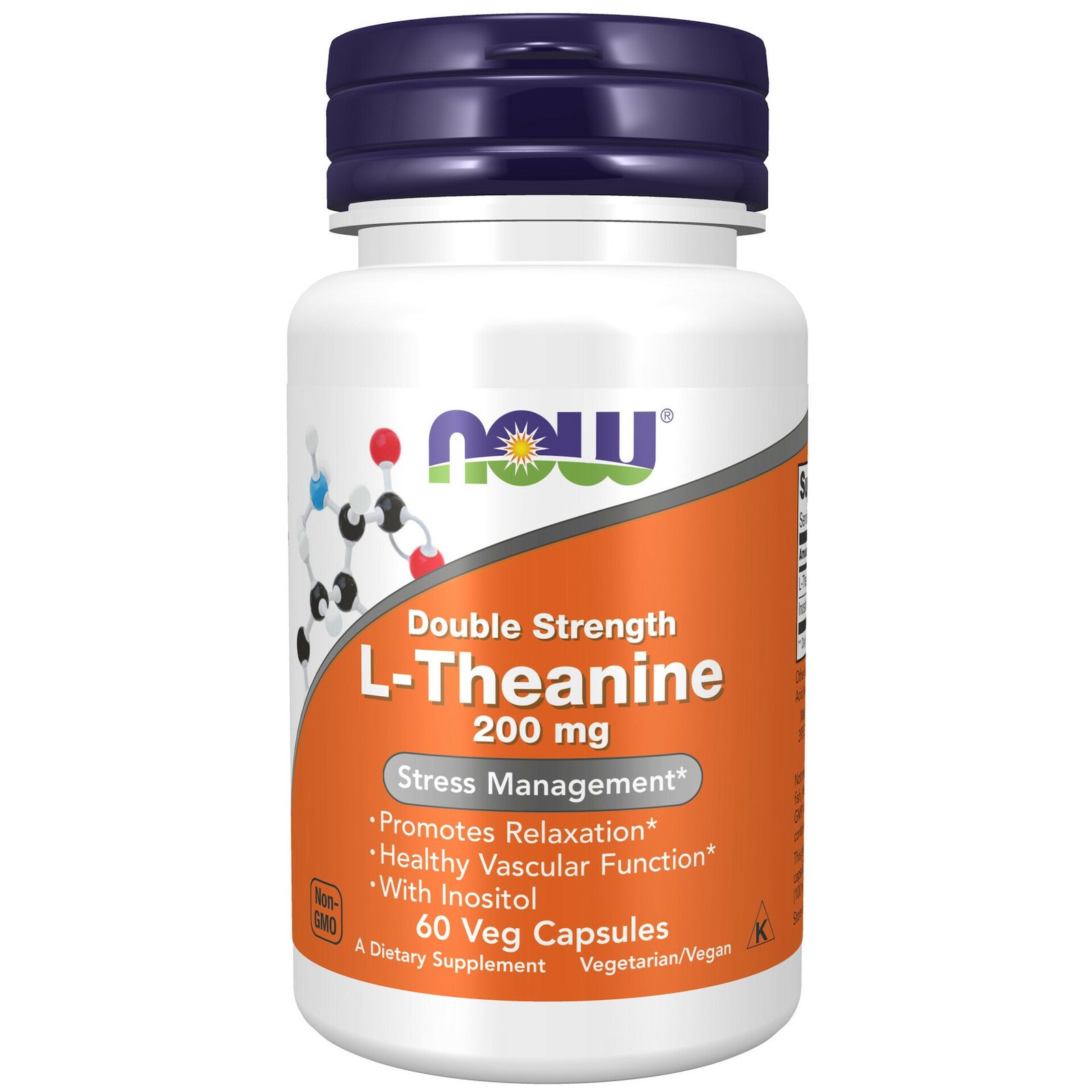 NOW Theanine 200mg 60 kapslar