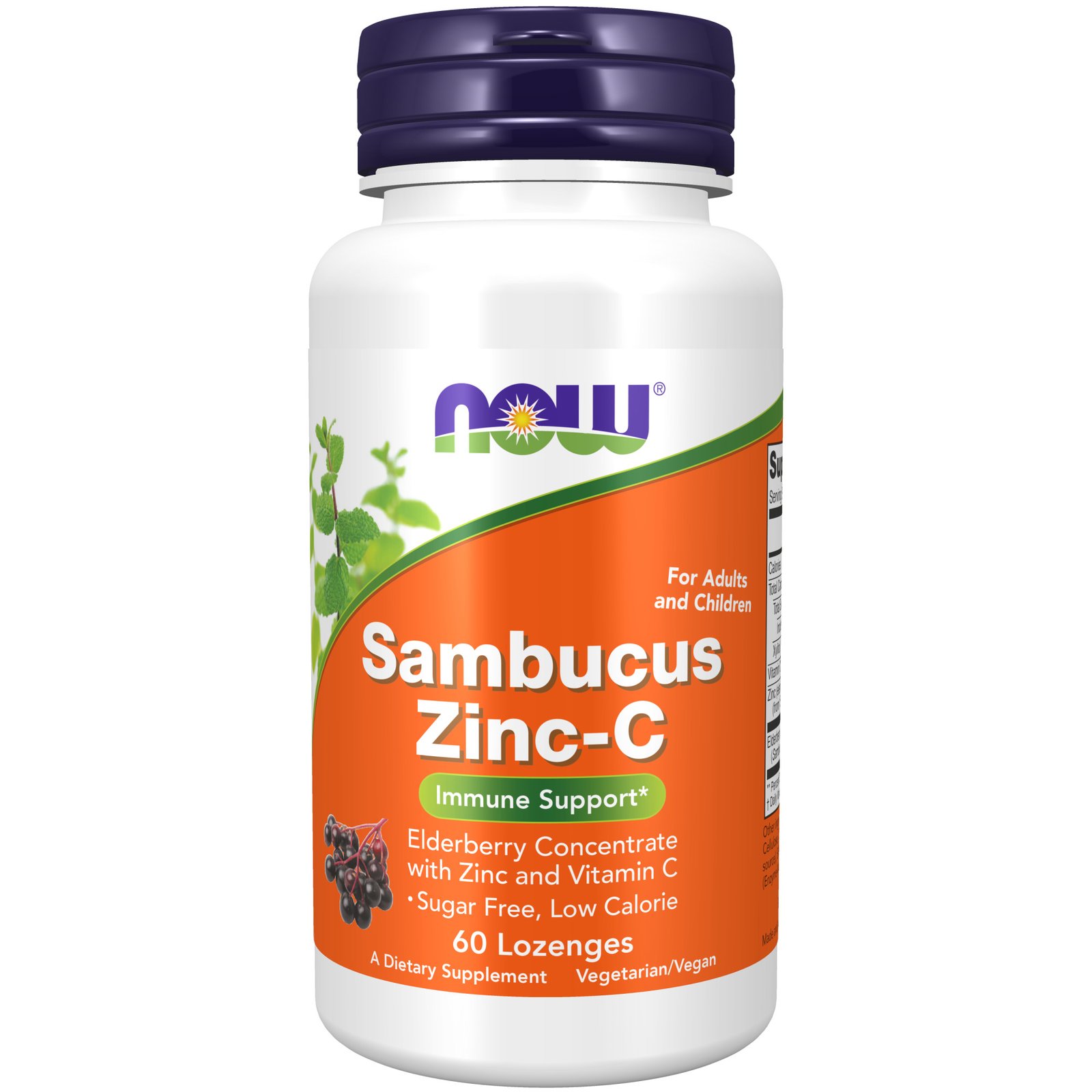 Now Sambucus Zink + C 60 sugtabletter