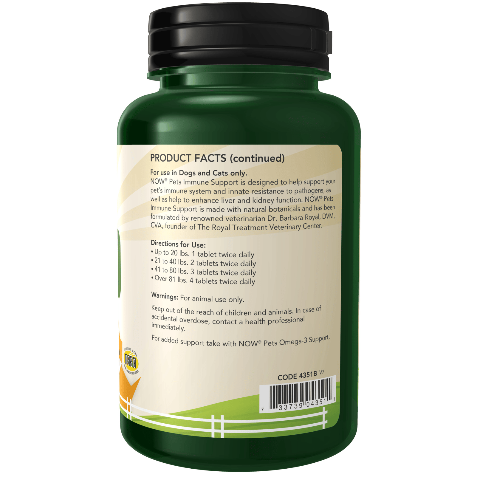 NOW PETS Immune Support 90 tuggtabletter